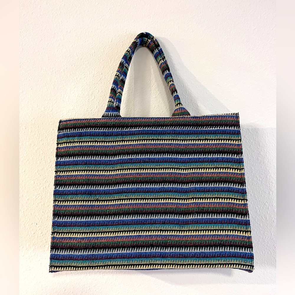 Large Tote Bag Colorful Pattern